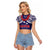 Samoa Black Saturday Raglan Cropped T Shirt Samoa mo Samoa with Blue Ula Fala