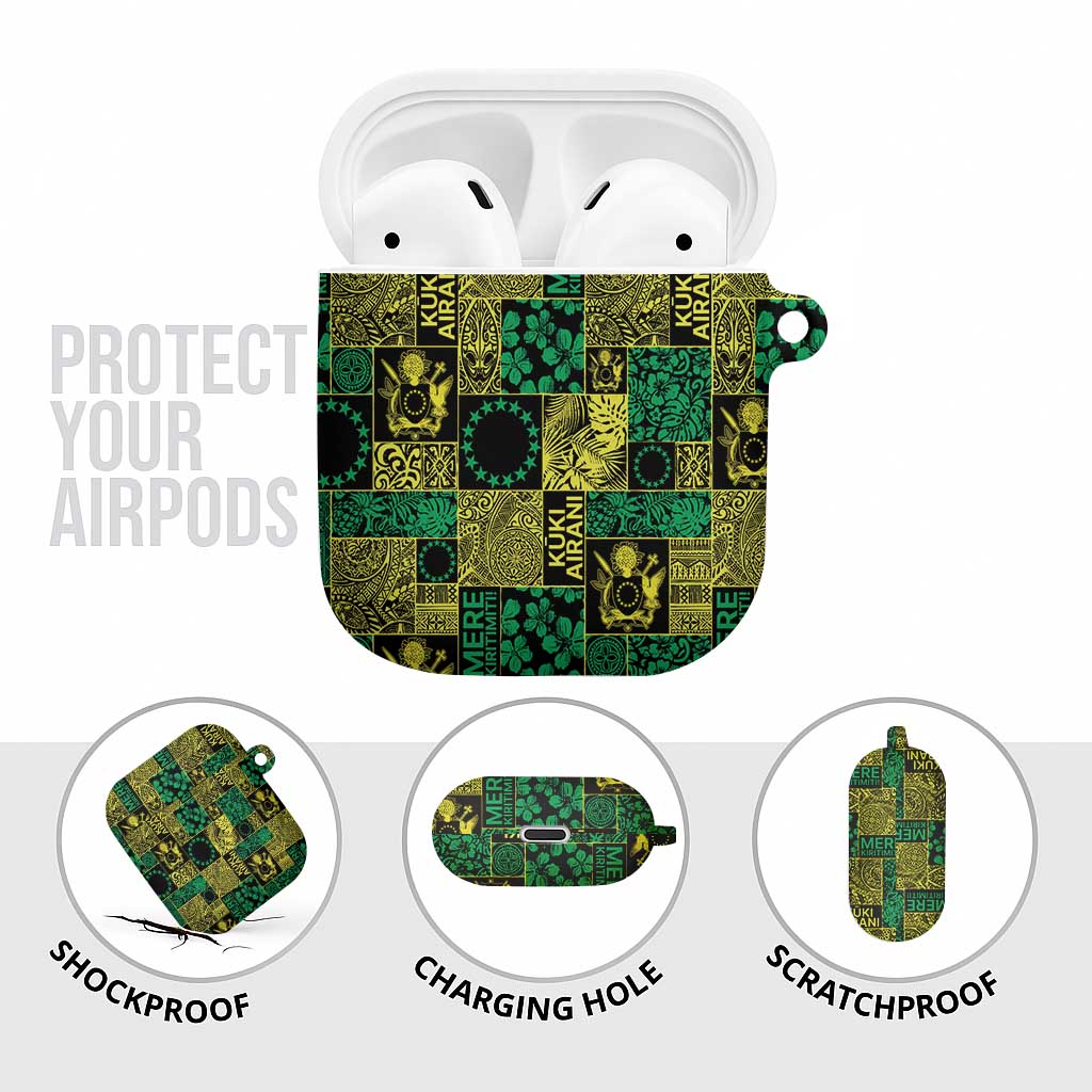Cook Islands Mere Kiritimiti AirPods Case Pacific Patchwork Xmas Vibes - Polynesian Pride