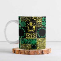 Cook Islands Mere Kiritimiti Ceramic Mug Pacific Patchwork Xmas Vibes - Polynesian Pride