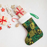 Cook Islands Mere Kiritimiti Christmas Stocking Pacific Patchwork Xmas Vibes - Polynesian Pride
