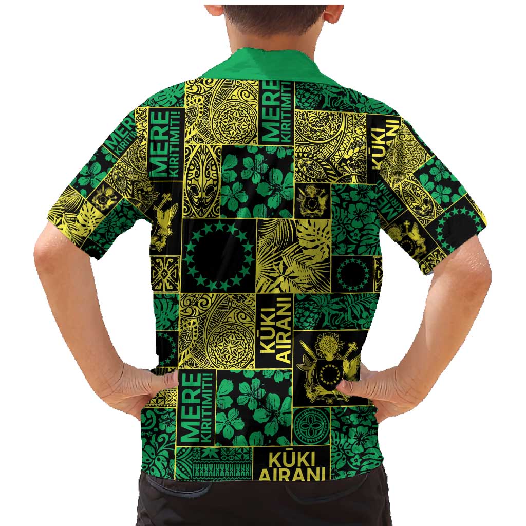 Cook Islands Mere Kiritimiti Family Matching Mermaid Dress and Hawaiian Shirt Pacific Patchwork Xmas Vibes - Polynesian Pride