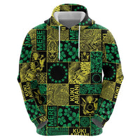 Cook Islands Mere Kiritimiti Hoodie Pacific Patchwork Xmas Vibes - Polynesian Pride