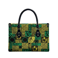 Cook Islands Mere Kiritimiti Leather Bag Pacific Patchwork Xmas Vibes - Polynesian Pride