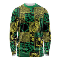 Cook Islands Mere Kiritimiti Long Sleeve Shirt Pacific Patchwork Xmas Vibes - Polynesian Pride