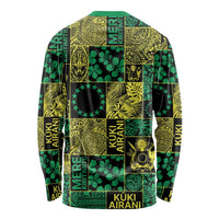 Cook Islands Mere Kiritimiti Long Sleeve Shirt Pacific Patchwork Xmas Vibes - Polynesian Pride