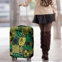 Cook Islands Mere Kiritimiti Luggage Cover Pacific Patchwork Xmas Vibes - Polynesian Pride