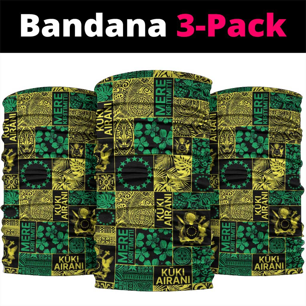 Cook Islands Mere Kiritimiti Neck Gaiter Pacific Patchwork Xmas Vibes - Polynesian Pride