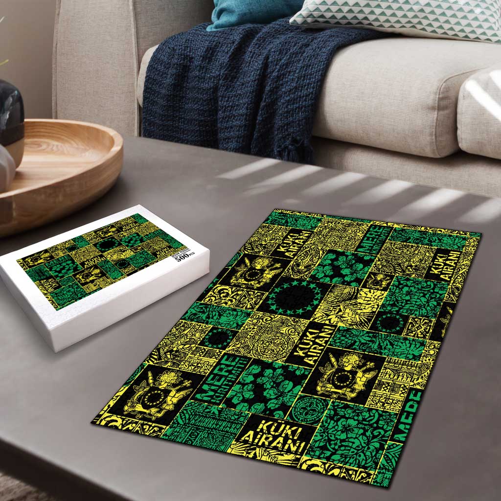 Cook Islands Mere Kiritimiti Puzzle Pacific Patchwork Xmas Vibes - Polynesian Pride