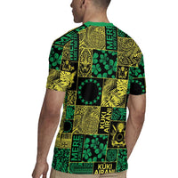 Cook Islands Mere Kiritimiti Rugby Jersey Pacific Patchwork Xmas Vibes - Polynesian Pride