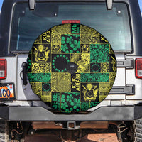 Cook Islands Mere Kiritimiti Spare Tire Cover Pacific Patchwork Xmas Vibes - Polynesian Pride