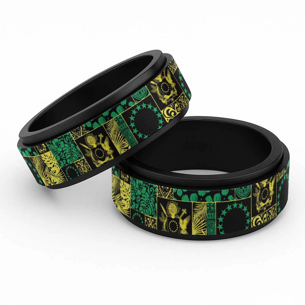 Cook Islands Mere Kiritimiti Spinner Ring Pacific Patchwork Xmas Vibes - Polynesian Pride