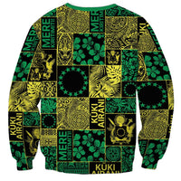 Cook Islands Mere Kiritimiti Sweatshirt Pacific Patchwork Xmas Vibes - Polynesian Pride