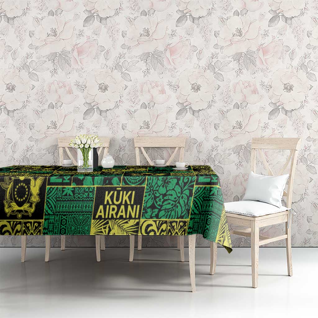Cook Islands Mere Kiritimiti Tablecloth Pacific Patchwork Xmas Vibes - Polynesian Pride