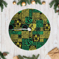 Cook Islands Mere Kiritimiti Tree Skirt Pacific Patchwork Xmas Vibes - Polynesian Pride