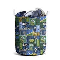 Solomon Islands Meri Kirihimete Laundry Basket Pacific Patchwork Xmas Vibes - Polynesian Pride