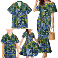 Solomon Islands Meri Kirihimete Family Matching Mermaid Dress and Hawaiian Shirt Pacific Patchwork Xmas Vibes - Polynesian Pride