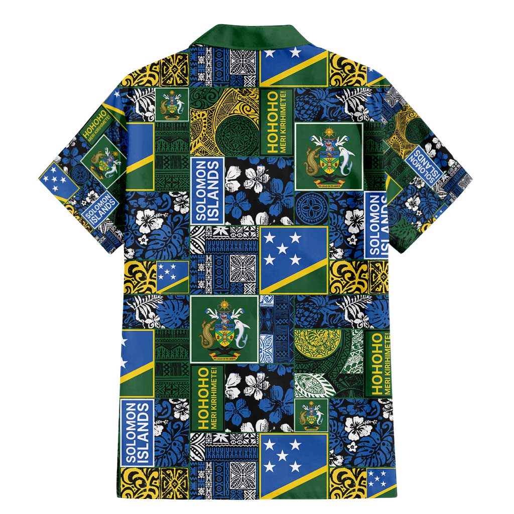 Solomon Islands Meri Kirihimete Family Matching Mermaid Dress and Hawaiian Shirt Pacific Patchwork Xmas Vibes - Polynesian Pride