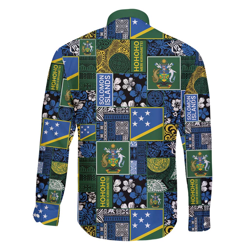 Solomon Islands Meri Kirihimete Family Matching Tank Maxi Dress and Hawaiian Shirt Pacific Patchwork Xmas Vibes - Polynesian Pride