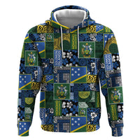 Solomon Islands Meri Kirihimete Hoodie Pacific Patchwork Xmas Vibes - Polynesian Pride