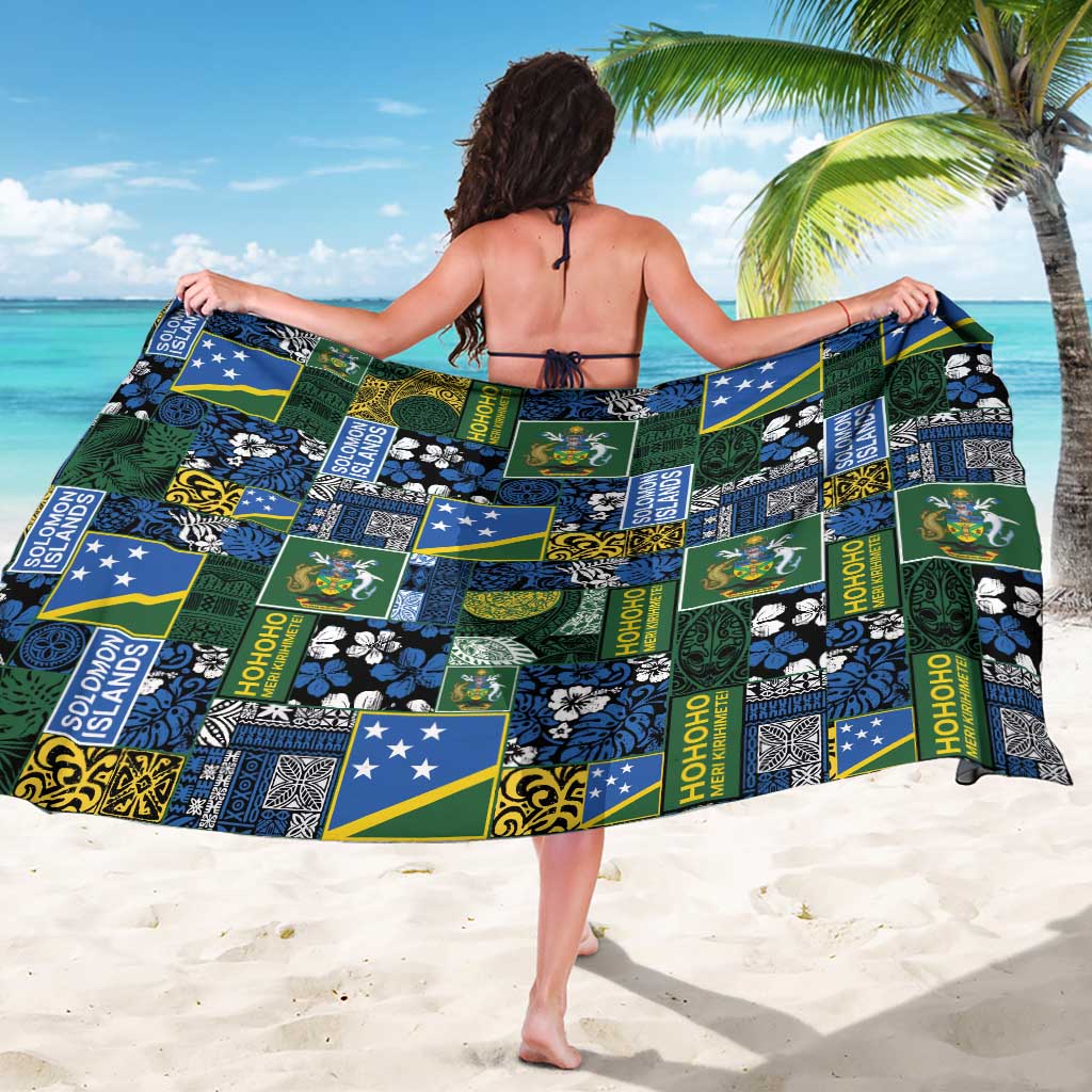 Solomon Islands Meri Kirihimete Sarong Pacific Patchwork Xmas Vibes - Polynesian Pride