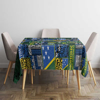 Solomon Islands Meri Kirihimete Tablecloth Pacific Patchwork Xmas Vibes - Polynesian Pride