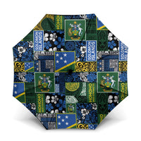 Solomon Islands Meri Kirihimete Umbrella Pacific Patchwork Xmas Vibes - Polynesian Pride