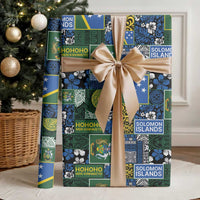 Solomon Islands Meri Kirihimete Wrapping Paper Pacific Patchwork Xmas Vibes - Polynesian Pride