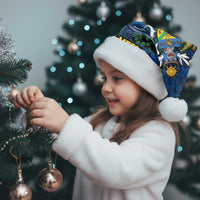 Solomon Islands Meri Kirihimete Christmas Santa Hat Funny Santa Riding Shark - Polynesian Pride