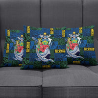 Solomon Islands Meri Kirihimete Pillow Cover Funny Santa Riding Shark - Polynesian Pride