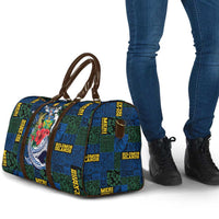 Solomon Islands Meri Kirihimete Travel Bag Funny Santa Riding Shark - Polynesian Pride