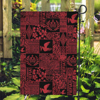 Black Tonga Kilisimasi Fiefia Garden Flag Pacific Patchwork Xmas Vibes - Polynesian Pride