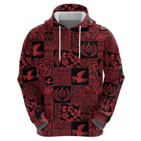 Black Tonga Kilisimasi Fiefia Hoodie Pacific Patchwork Xmas Vibes - Polynesian Pride
