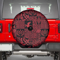 Black Tonga Kilisimasi Fiefia Spare Tire Cover Pacific Patchwork Xmas Vibes - Polynesian Pride
