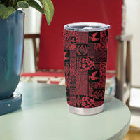 Black Tonga Kilisimasi Fiefia Tumbler Cup Pacific Patchwork Xmas Vibes - Polynesian Pride