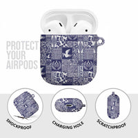 Blue Tonga Kilisimasi Fiefia AirPods Case Pacific Patchwork Xmas Vibes - Polynesian Pride