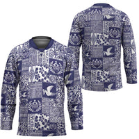 Blue Tonga Kilisimasi Fiefia Hockey Jersey Pacific Patchwork Xmas Vibes - Polynesian Pride