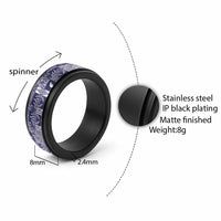 Blue Tonga Kilisimasi Fiefia Spinner Ring Pacific Patchwork Xmas Vibes - Polynesian Pride