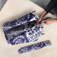 Blue Tonga Kilisimasi Fiefia Umbrella Pacific Patchwork Xmas Vibes - Polynesian Pride