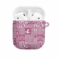 Pink Tonga Kilisimasi Fiefia AirPods Case Pacific Patchwork Xmas Vibes - Polynesian Pride