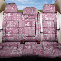 Pink Tonga Kilisimasi Fiefia Back Car Seat Cover Pacific Patchwork Xmas Vibes - Polynesian Pride