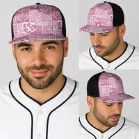 Pink Tonga Kilisimasi Fiefia Baseball Net Cap Pacific Patchwork Xmas Vibes - Polynesian Pride