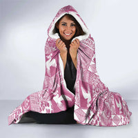Pink Tonga Kilisimasi Fiefia Hooded Blanket Pacific Patchwork Xmas Vibes - Polynesian Pride
