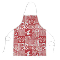 Red Tonga Kilisimasi Fiefia Apron Pacific Patchwork Xmas Vibes - Polynesian Pride