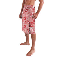 Red Tonga Kilisimasi Fiefia Lavalava Pacific Patchwork Xmas Vibes - Polynesian Pride