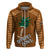 Custom Hawaii Honolulu Bowl Hoodie With Kakau Tribal Pattern LT9 Zip Hoodie Brown - Polynesian Pride