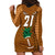 Custom Hawaii Honolulu Bowl Hoodie Dress With Kakau Tribal Pattern LT9 - Polynesian Pride