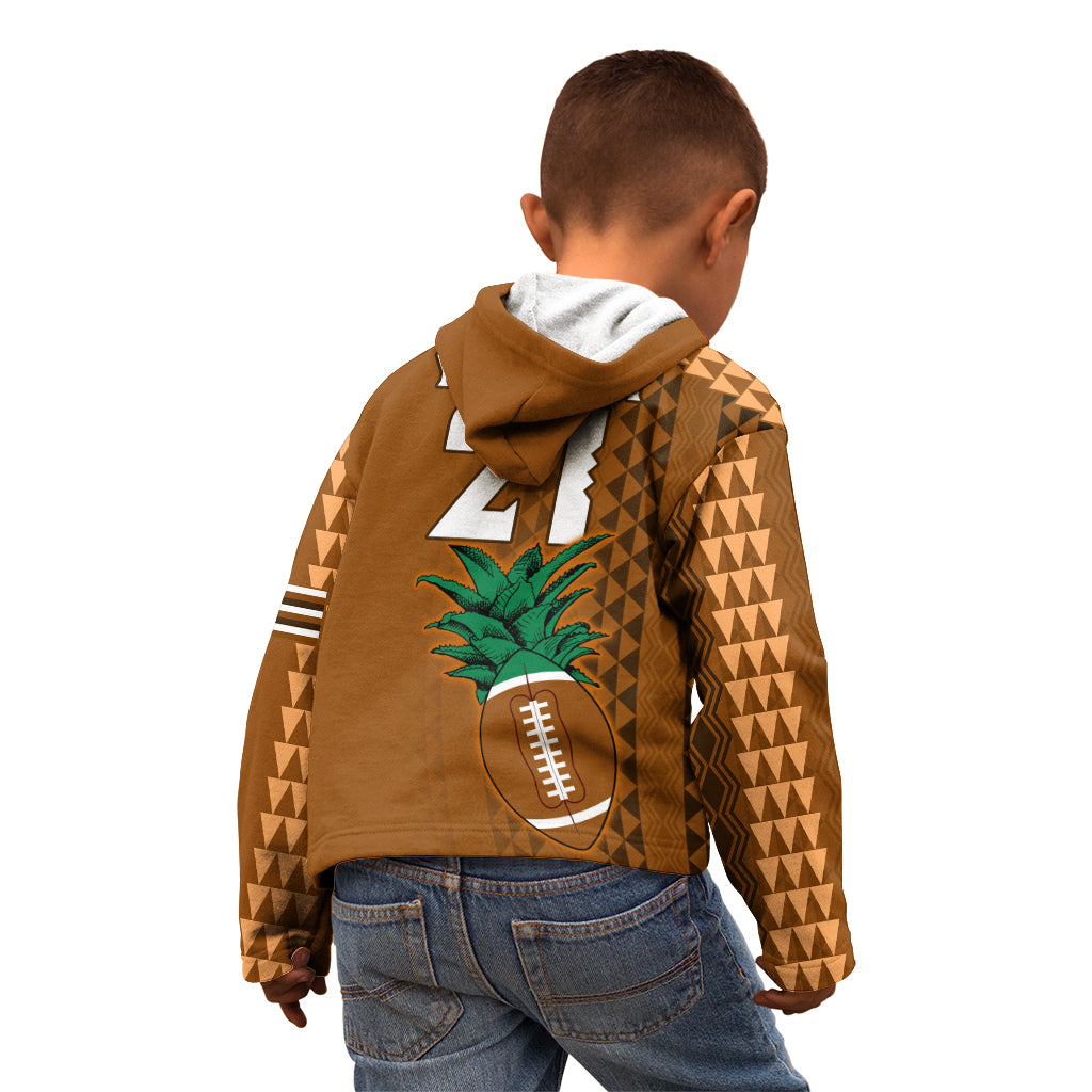 Custom Hawaii Honolulu Bowl Kid Hoodie With Kakau Tribal Pattern LT9 - Polynesian Pride