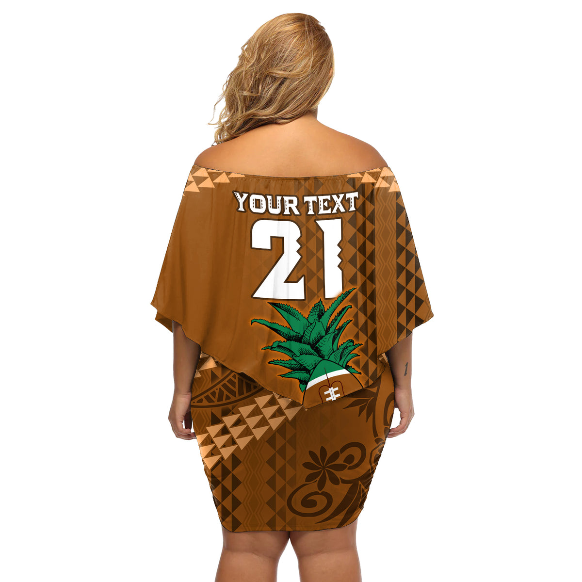 Custom Hawaii Honolulu Bowl Off Shoulder Short Dress With Kakau Tribal Pattern LT9 - Polynesian Pride
