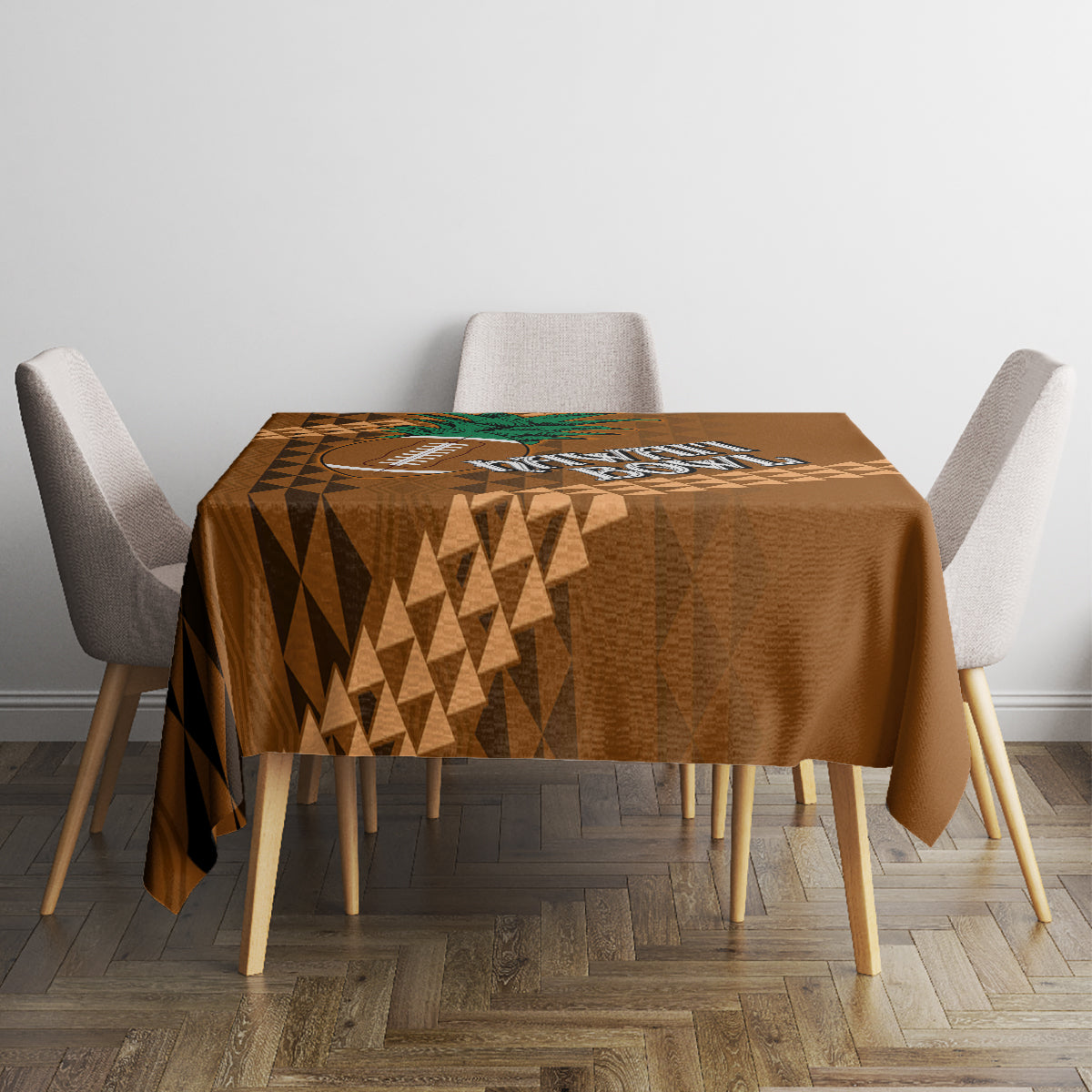 Custom Hawaii Honolulu Bowl Tablecloth With Kakau Tribal Pattern LT9 - Polynesian Pride