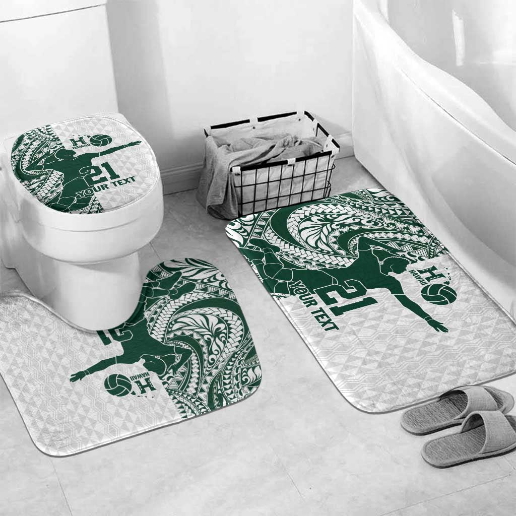 Polynesian Hawaii Volleyball Custom Bathroom Set Kakau with Sport Style - Polynesian Pride